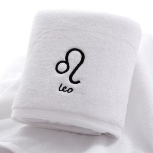 serviette de bain coton du lion blanc