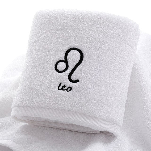 serviette de bain coton du lion blanc