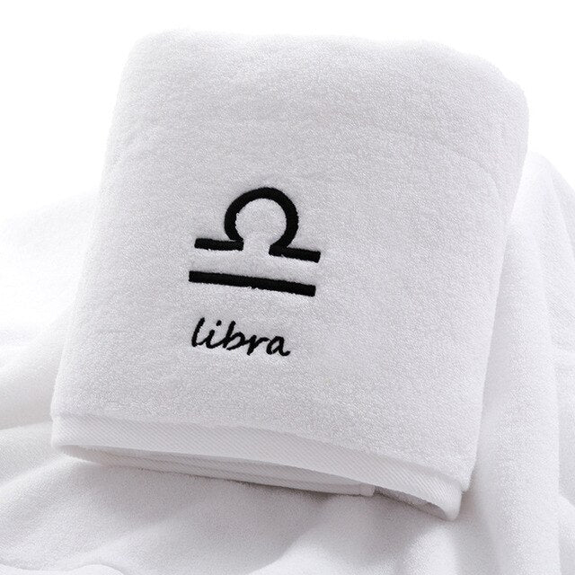 serviette de bain coton de la balance blanc