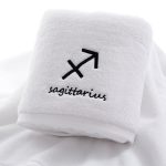 serviette de bain coton du sagittaire blanc