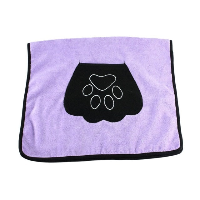 serviette de bain microfibre chien