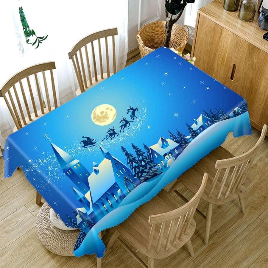 Nappe rectangulaire anti-tache Noël
