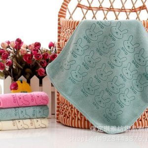 serviette de bain bébé courte bleu