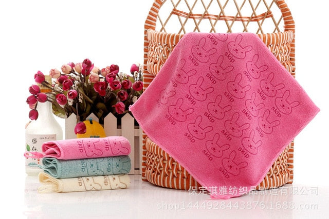 serviette de bain bébé courte rose