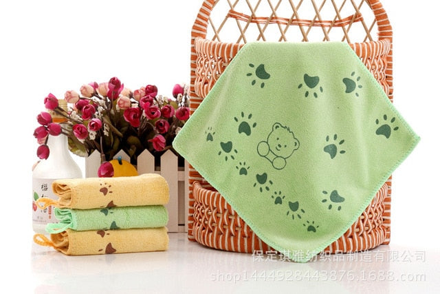 serviette de bain bébé courte verte