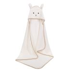 cape de bain bébé poncho blanche