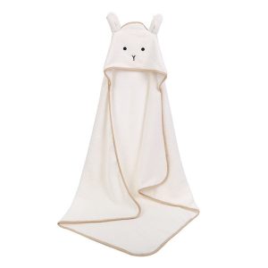 cape de bain bébé poncho blanche