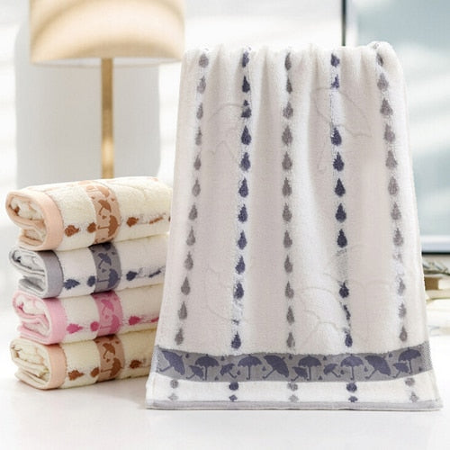 serviette de bain coton pluie gris