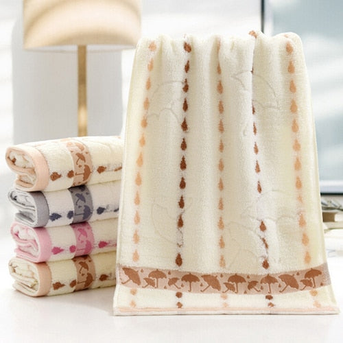 serviette de bain coton pluie brun