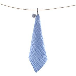 serviette de bain bébé mousse bleu