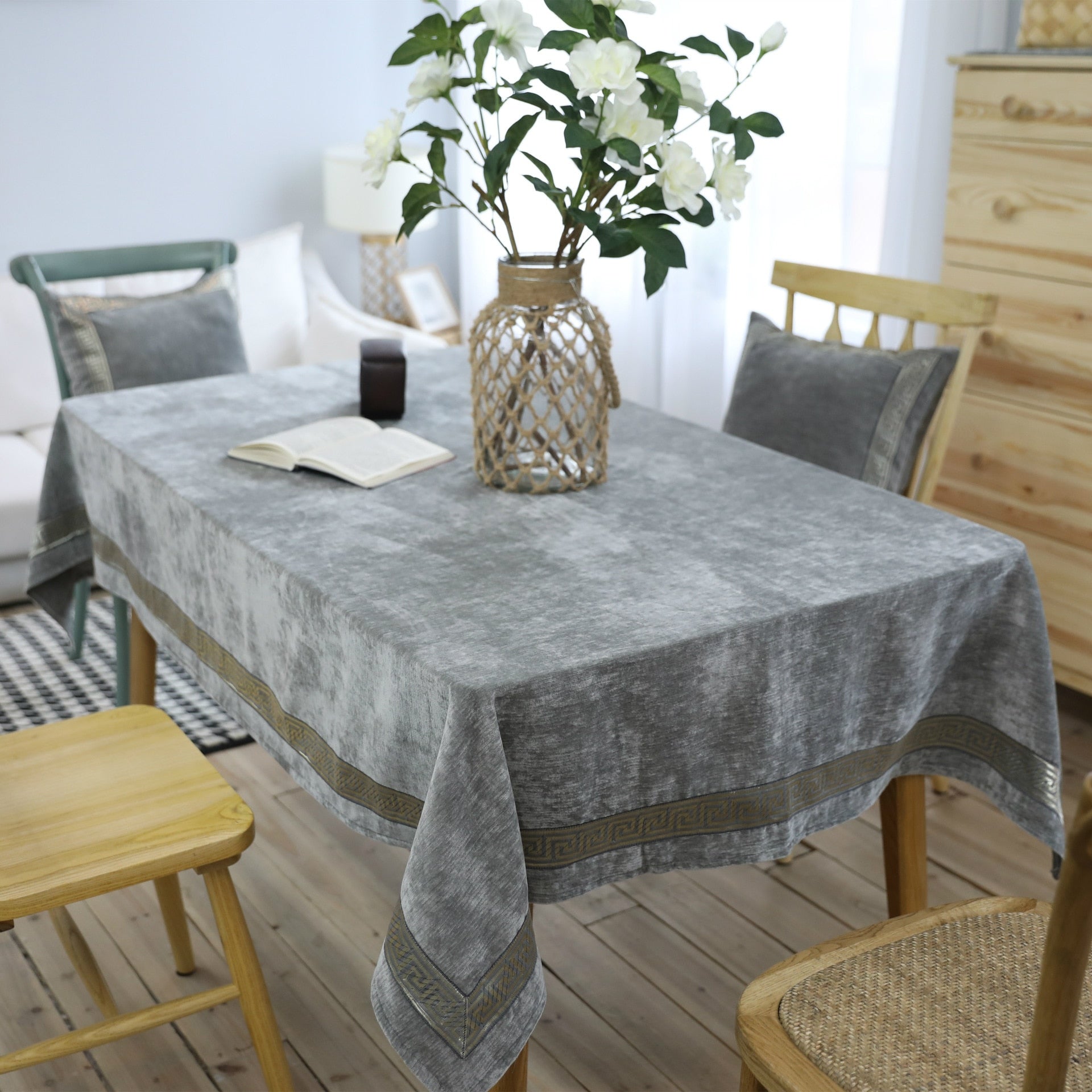 Nappe rectangulaire grise – Image 3