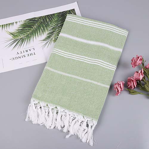serviette de bain coton fouta vert