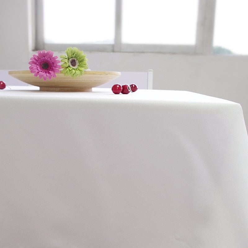 Nappe rectangulaire blanche en tissu – Image 3