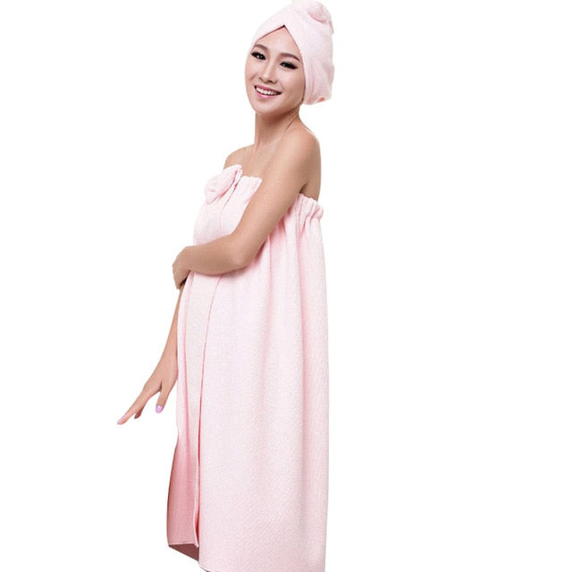 Serviette de bain ultra absorbante rose