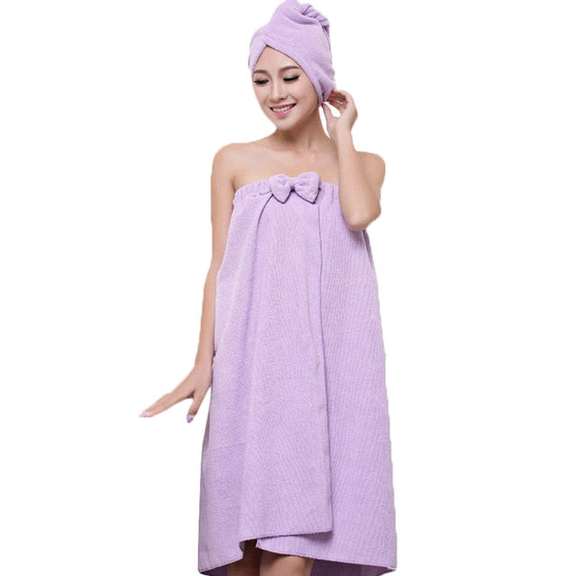 Serviette de bain ultra absorbante violette