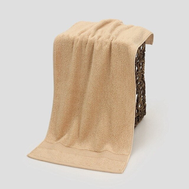 serviette de bain courte en coton kaki