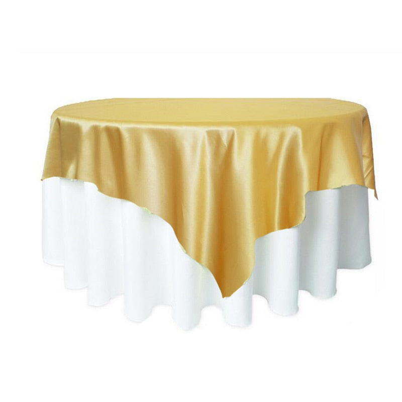 Nappe ronde pour mariage dorée – Image 3