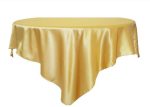 Nappe ronde pour mariage dorée