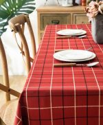 Nappe rectangulaire vichy rouge abordable