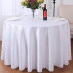 Nappe ronde blanche pour mariage
