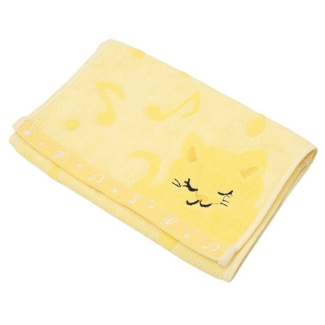 serviette de bain bébé mélodie jaune