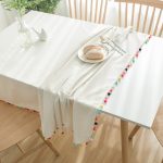 Nappe rectangulaire blanche tissu économique