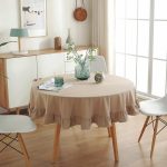 Nappe ronde enduite unie