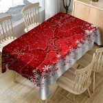 Nappe rectangulaire rouge et blanche pour Noël