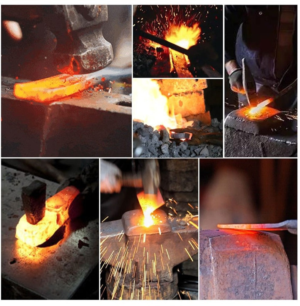 Vaisselle couteau artisanal de boucher forgé manuellement – Image 5