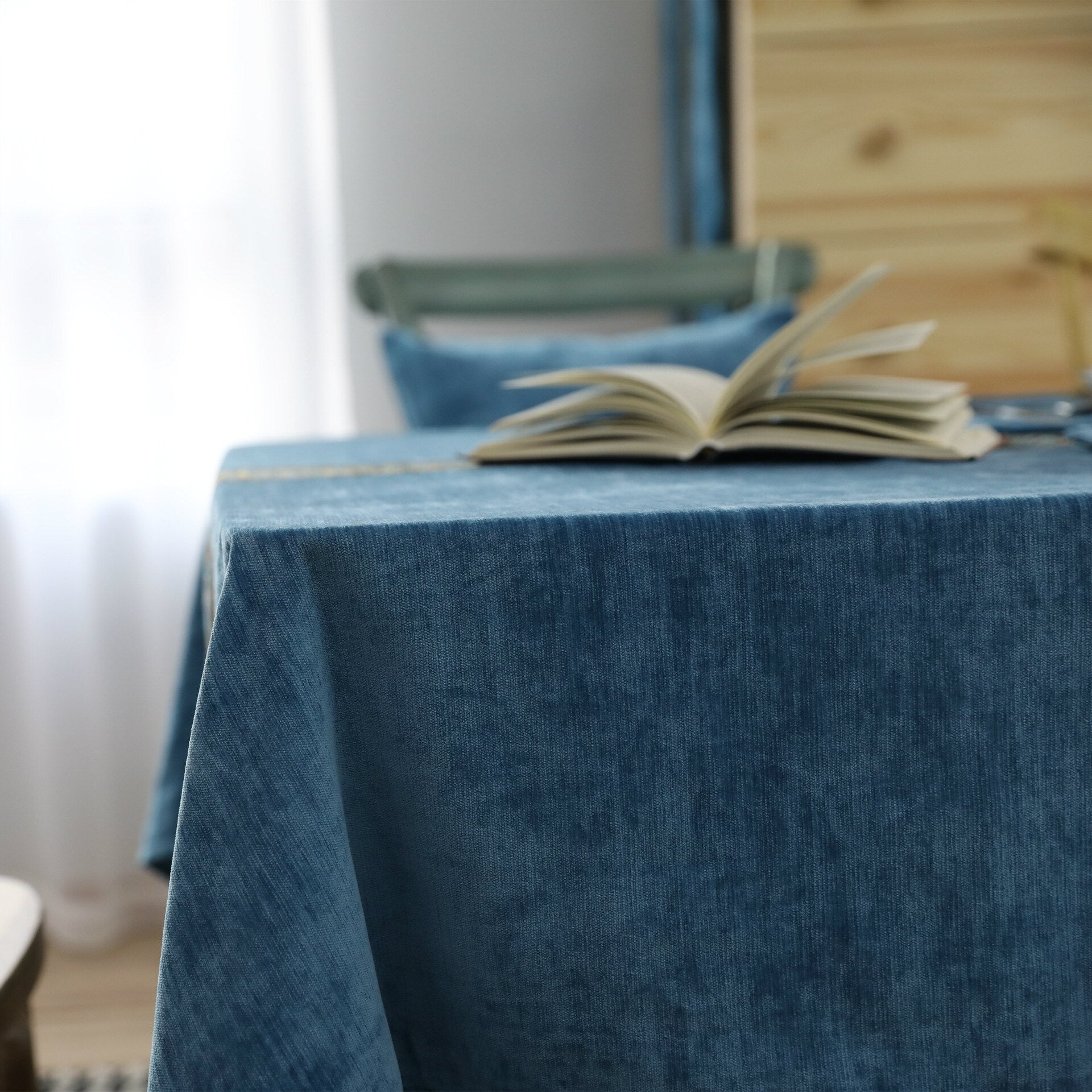 Nappe rectangulaire bleu ciel – Image 2