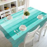 Nappe rectangulaire bleu turquoise