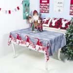 Nappe rectangulaire grise pour Noël