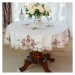 Nappe ronde pour table ovale