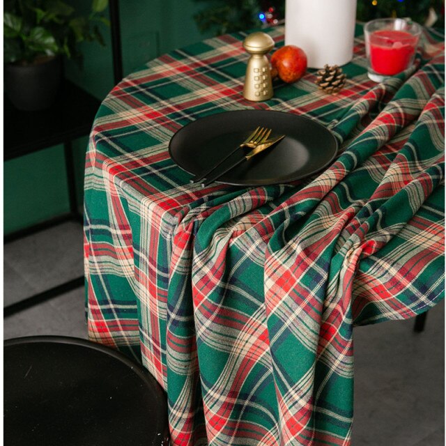 Nappe ronde tradition de Noël