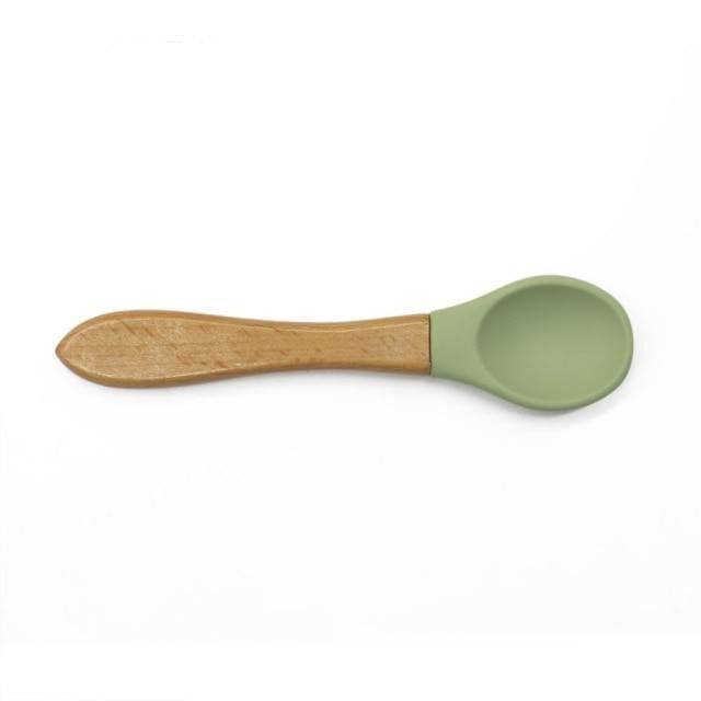 Vaisselle bol en silicone avec ventouse pour bébé, cuillère et fourchette incluses – Image 19