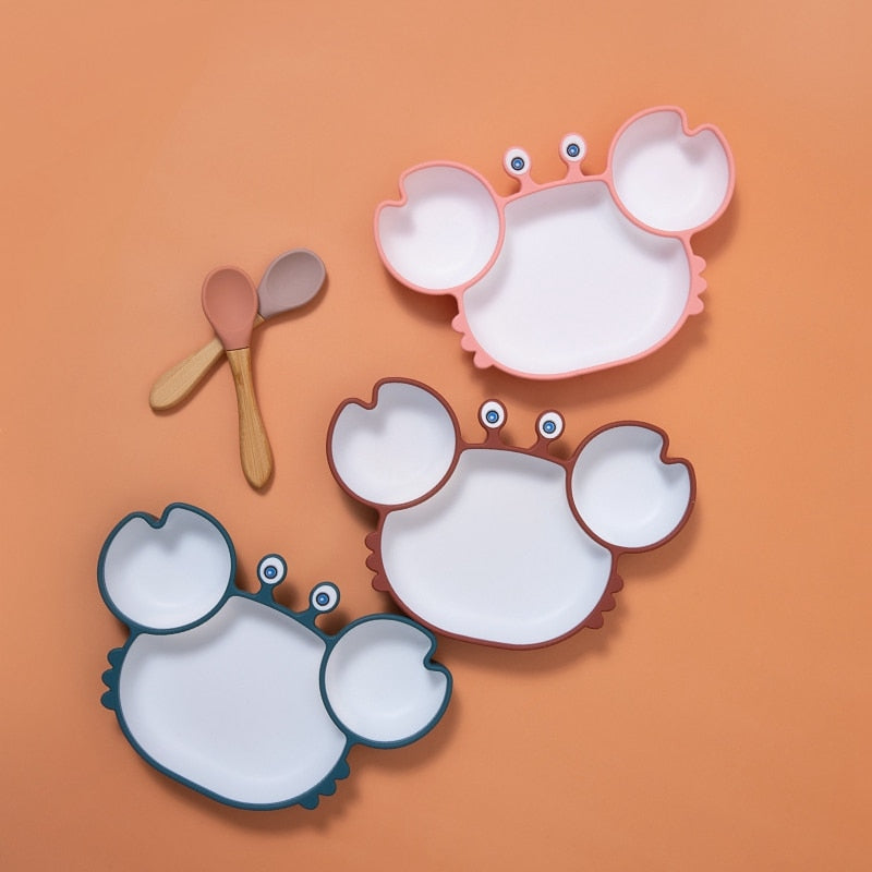 Vaisselle bébé avec ventouse - Crabe amusant – Image 6