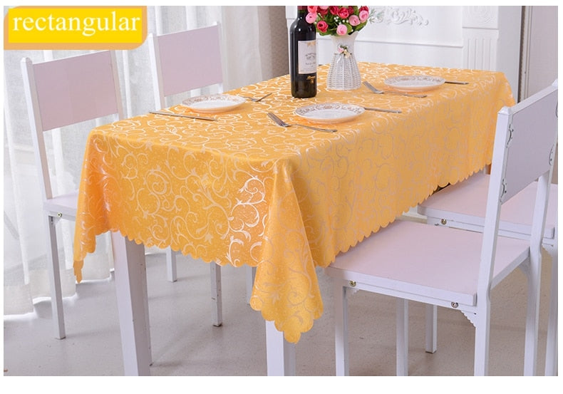 Nappe rectangulaire résistante aux taches jaune