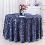 Nappe ronde design bleu