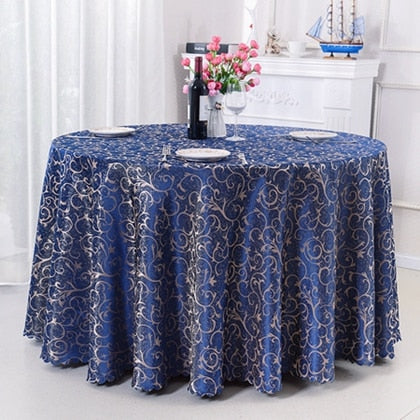 Nappe ronde design bleu