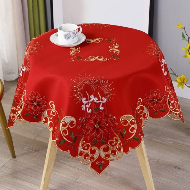 Nappe ronde Noël pour table ronde