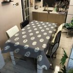 Nappe rectangulaire enduite grise
