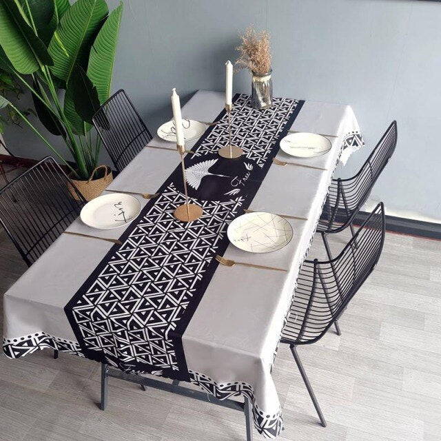 Nappe rectangulaire style scandinave