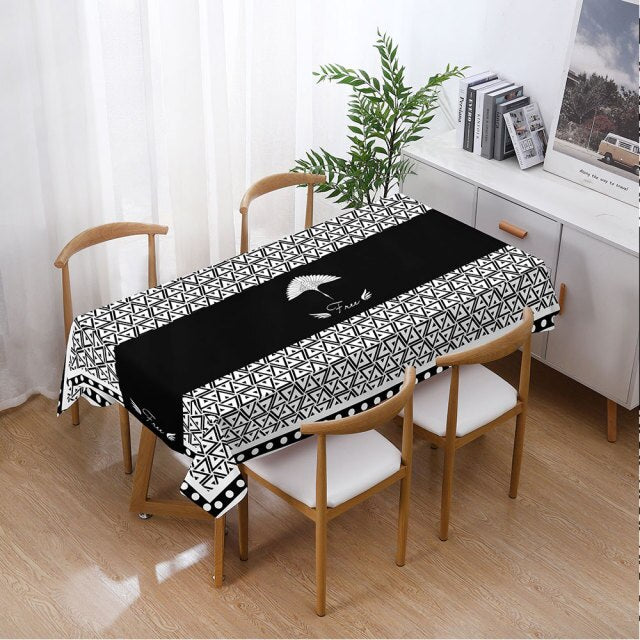 Nappe rectangulaire tissu noir