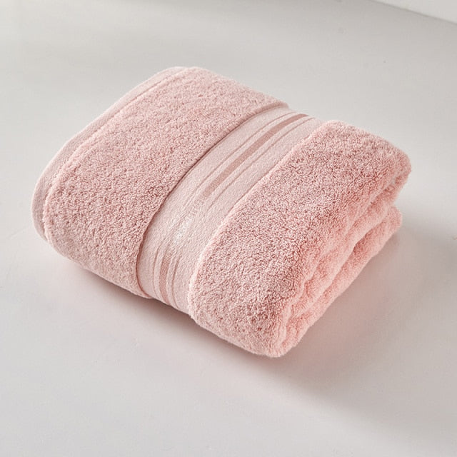 Serviette de bain coton égyptien rose