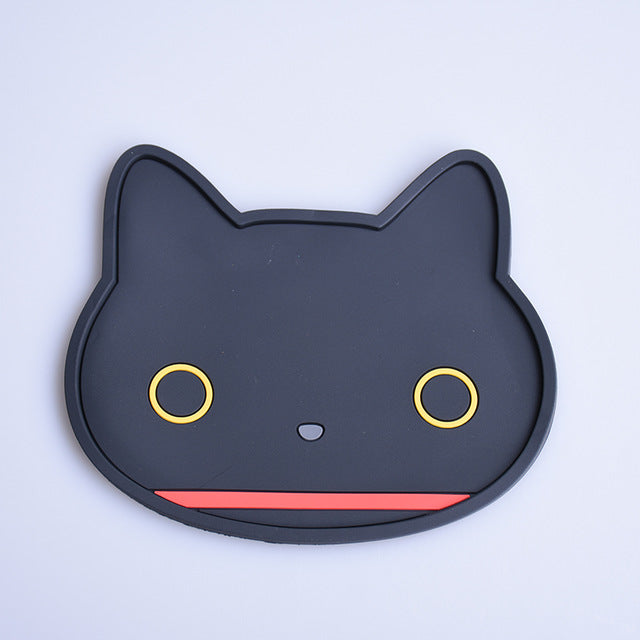 Dessous de verre chat noir