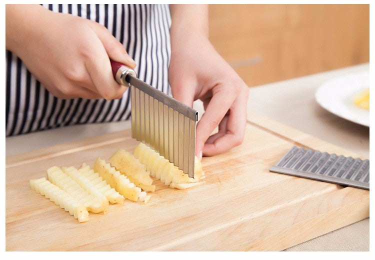 Vaisselle couteau ondulé en inox pour pommes de terre – Image 2