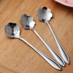 Vaisselle - Ensemble de 8 cuillères florales pour café et thé