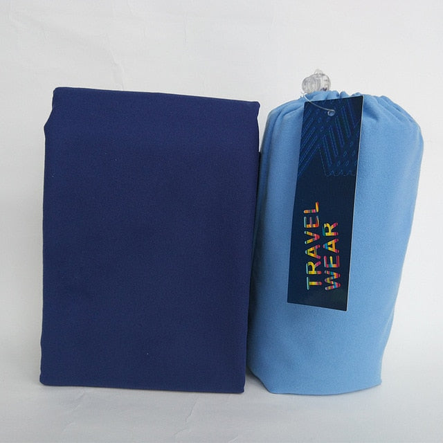 serviette de bain pour le sport bleu marine
