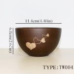 Bol japonais ancien en bois (brun foncé)
