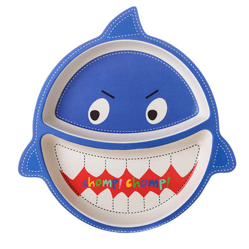 Assiette fibre de bambou Requin Méchant